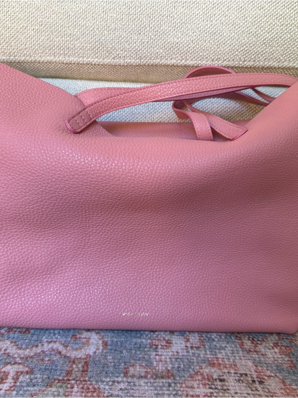 Mansur Gavriel Pink Pebbled Leather Tote